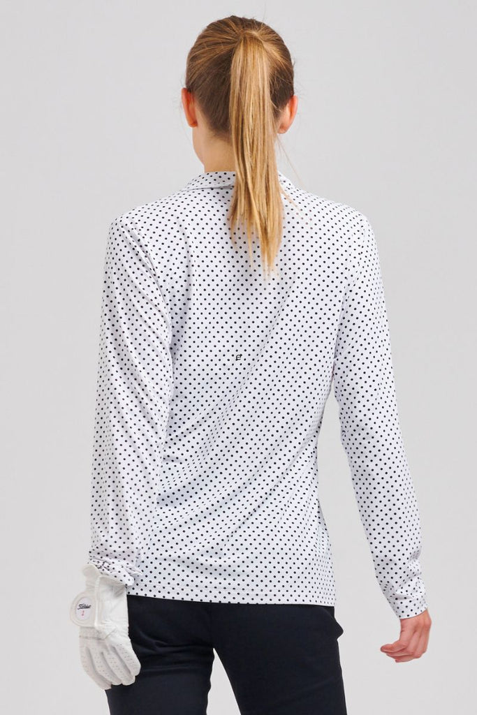 The Grange Long Sleeve Shirt - French Navy Spot