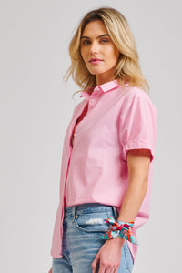 The Annie Short Sleeve Shirt - Powder Pink
