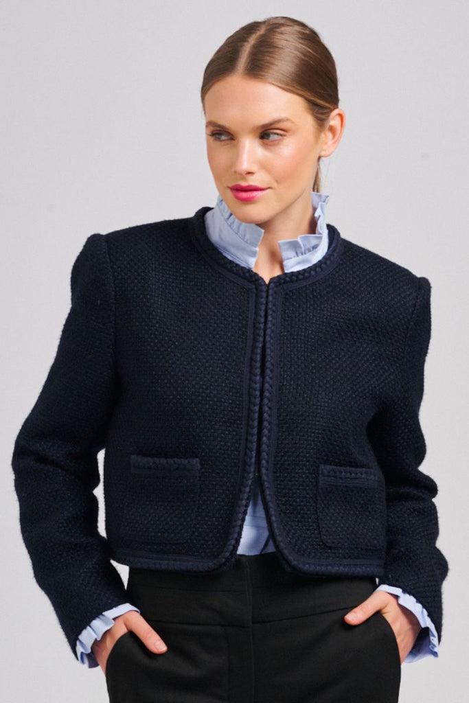 The Audrey Boucle Jacket - Black