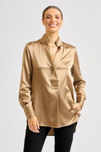 The Aviva Popover shirt - Cinnamon