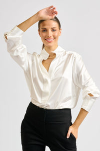 The Aviva popover Shirt - Ivory