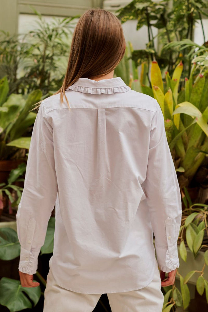 The Babette Classic Shirt Frill - White