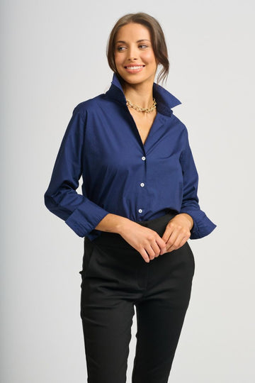 The Classic Cotton Shirt - Navy | Shirty Style Clothing