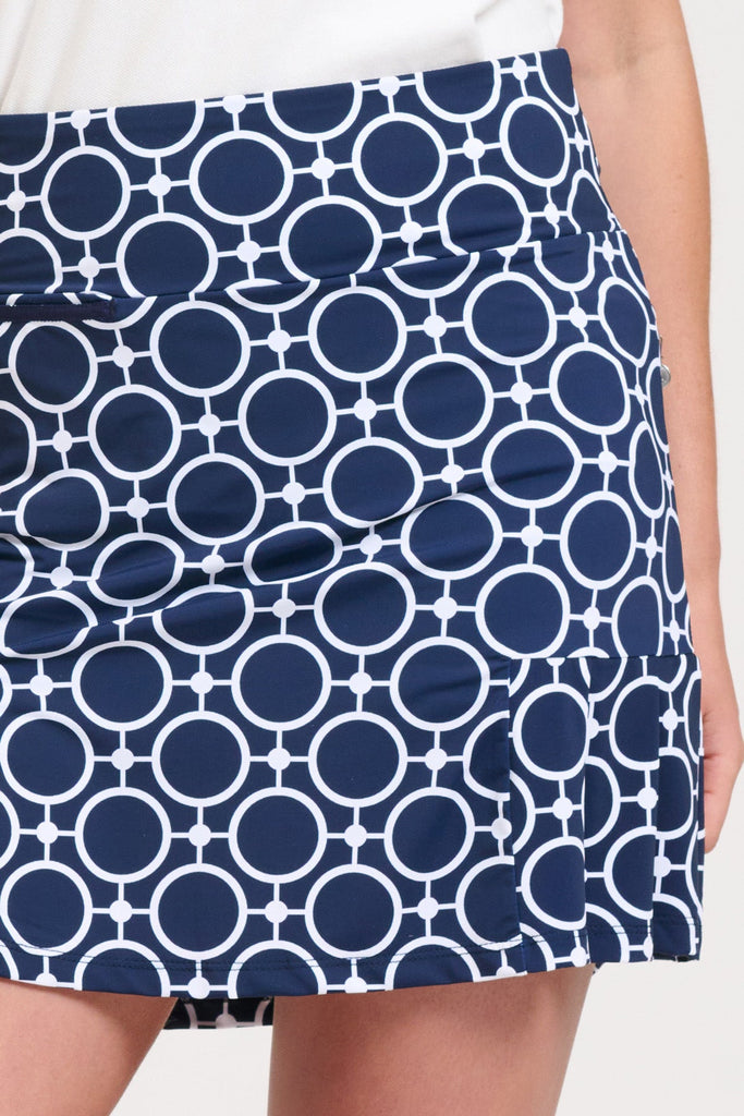 Club Barwon Short Skort - Circle French Navy/White
