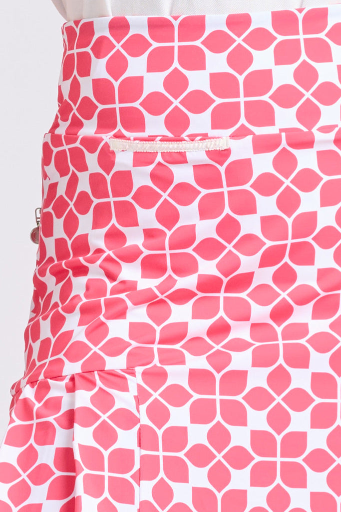 Club Barwon Short Skort - Geo Floral Coral