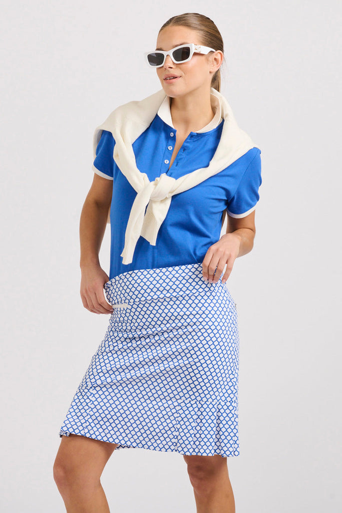 Barwon Skort - Cobalt Trellis