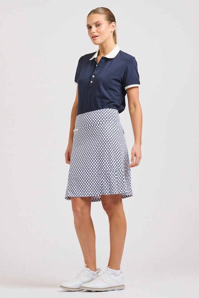 Barwon Skort - French Navy Trellis