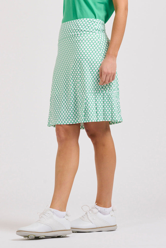 Barwon Skort - Green Trellis