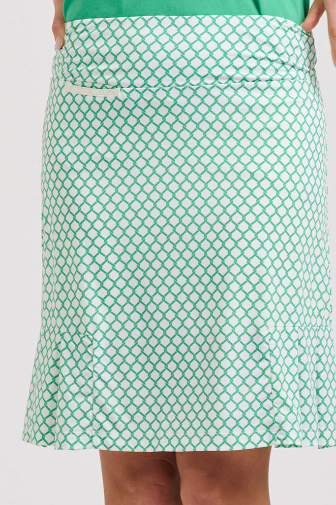 Barwon Skort - Green Trellis