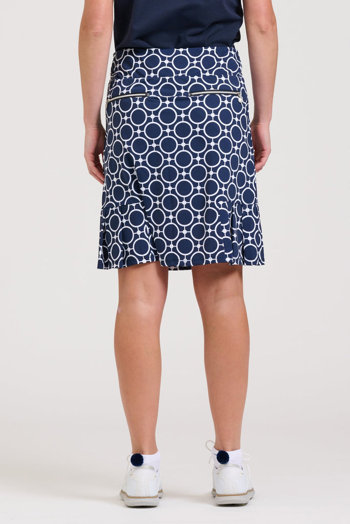 Club Barwon Skort Long - Circle French Navy/White