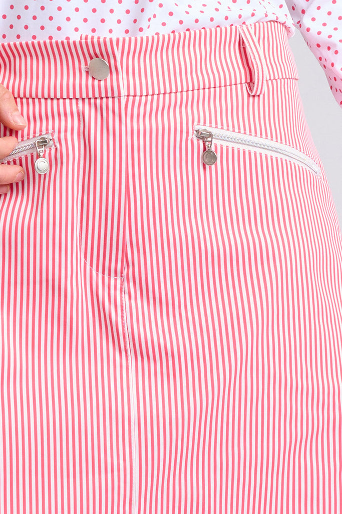 The Club Portsea Skort - Coral Stripe