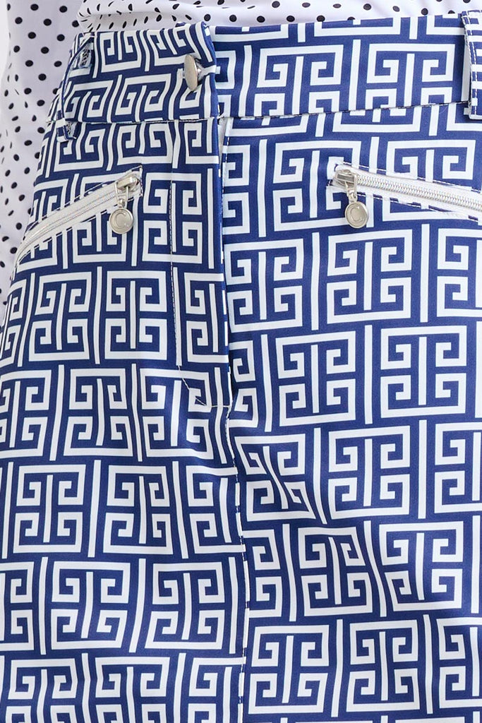 The Club Portsea Skort - Maze Navy