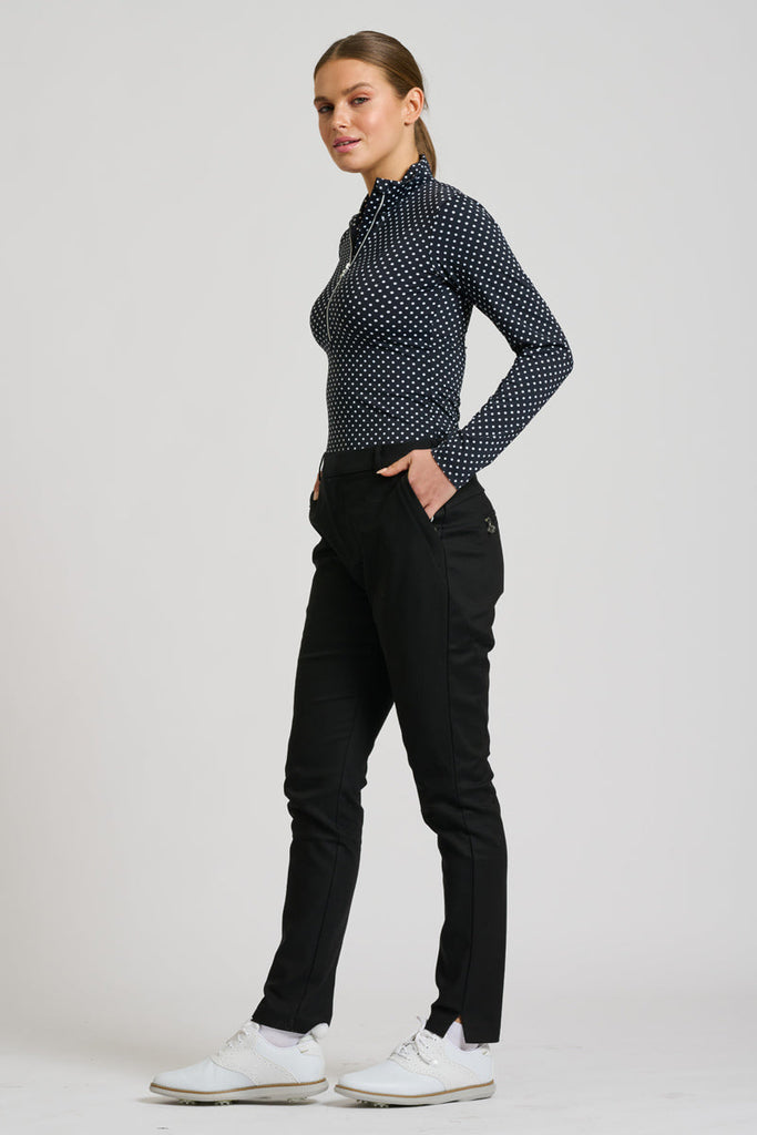 Club The Grange Long Sleeve Shirt - White Spot On Black