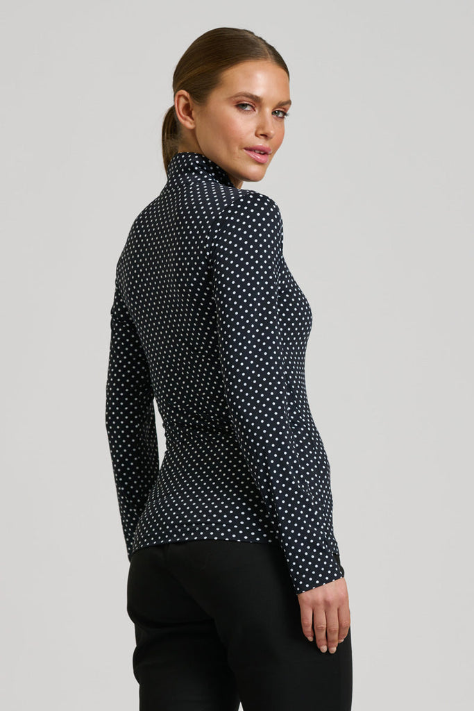 Club The Grange Long Sleeve Shirt - White Spot On Black