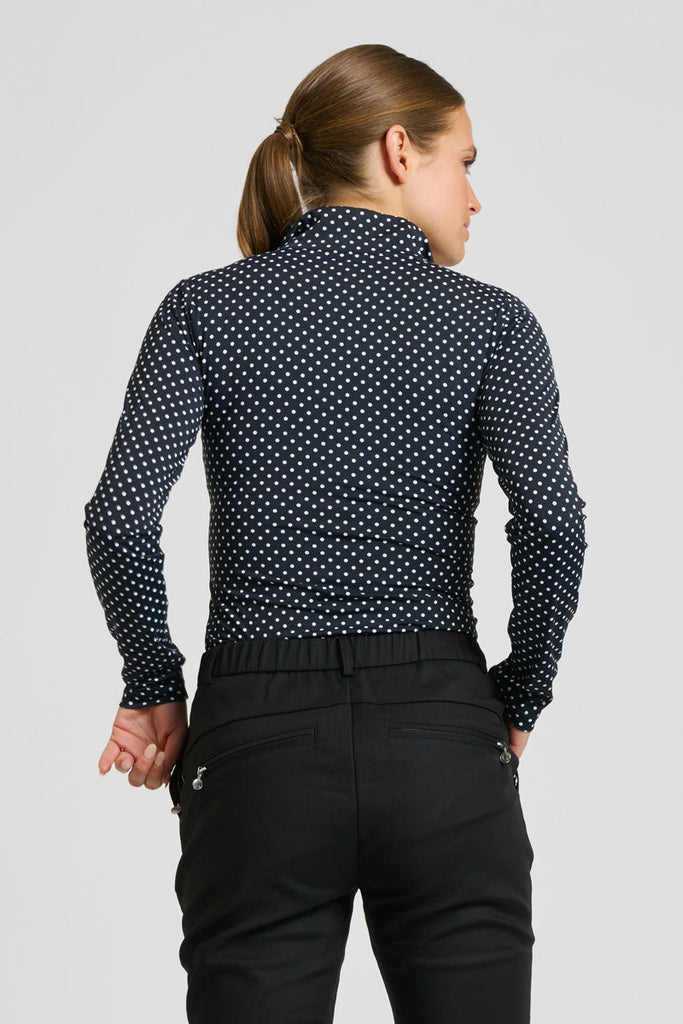 Club The Grange Long Sleeve Shirt - White Spot On Black