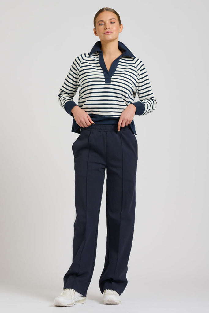 EST 1971 Scuba Track Pant - French Navy & Ivory