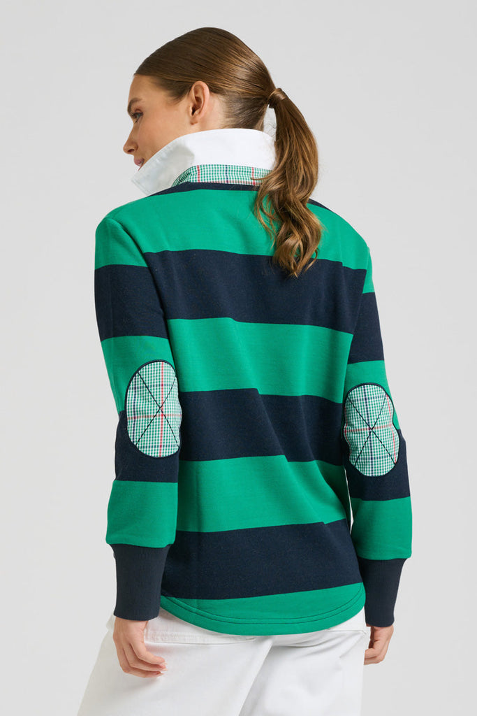 EST 1971 Rugby Cotton Sweatshirt - Navy & Green