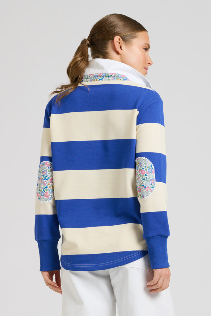 EST 1971 Rugby Cotton Sweatshirt - Rule Blue & Ivory