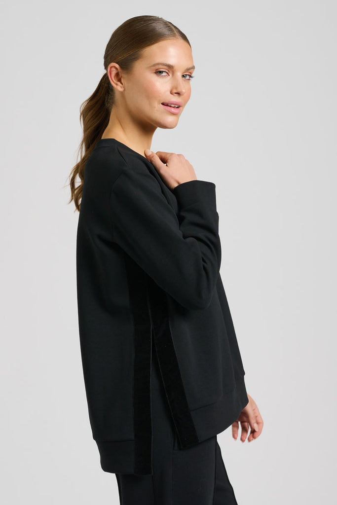 EST 1971 Scuba Side Split Sweatshirt - Black