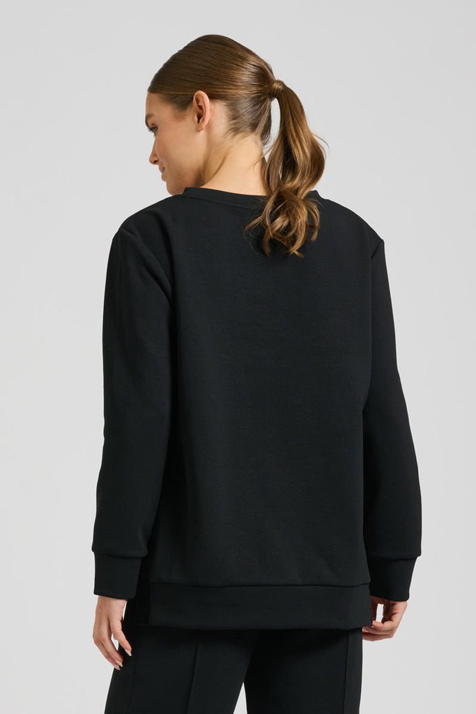 EST 1971 Scuba Side Split Sweatshirt - Black