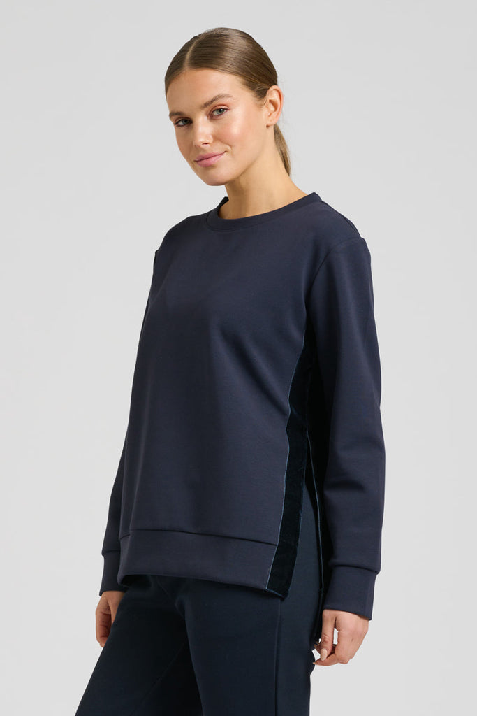 EST 1971 Scuba Side Split Sweatshirt - French Navy