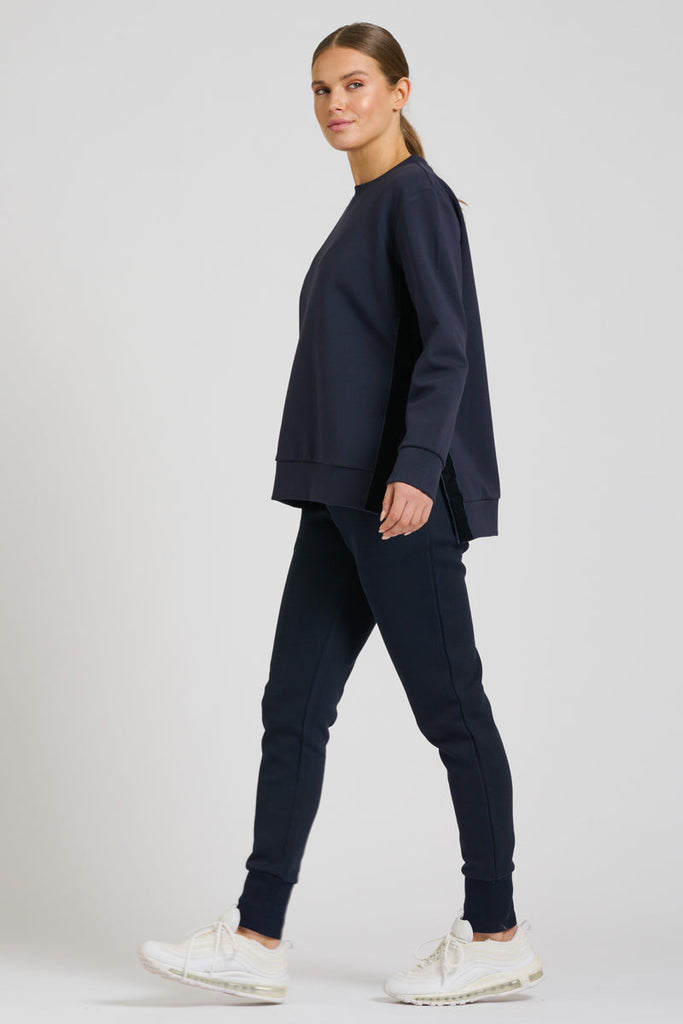 EST 1971 Scuba Side Split Sweatshirt - French Navy