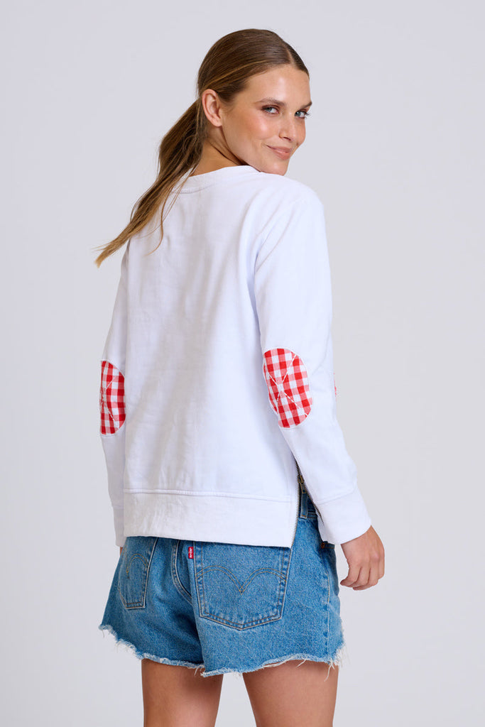 EST Classic Zipside Cherries Sweatshirt - White