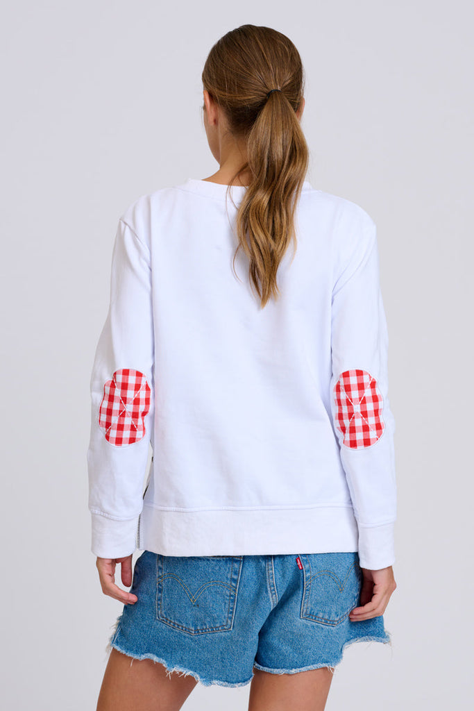 EST Classic Zipside Cherries Sweatshirt - White