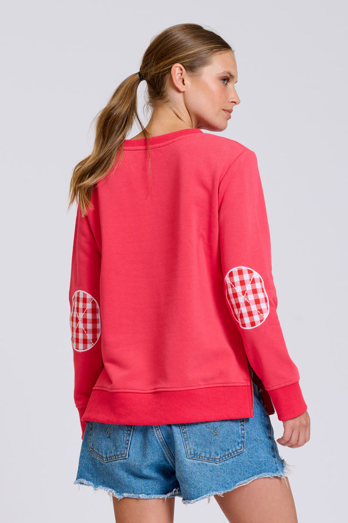 EST Classic Zipside Sweatshirt Heart - Nantucket Red Combo