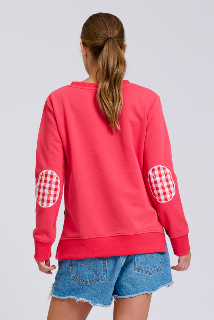 EST Classic Zipside Sweatshirt Heart - Nantucket Red Combo