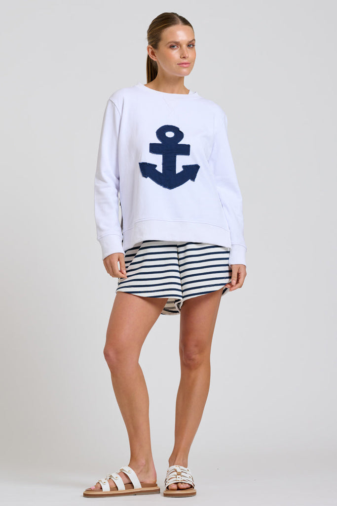 EST Classic Zipside Sweatshirt Nautical - White/Navy