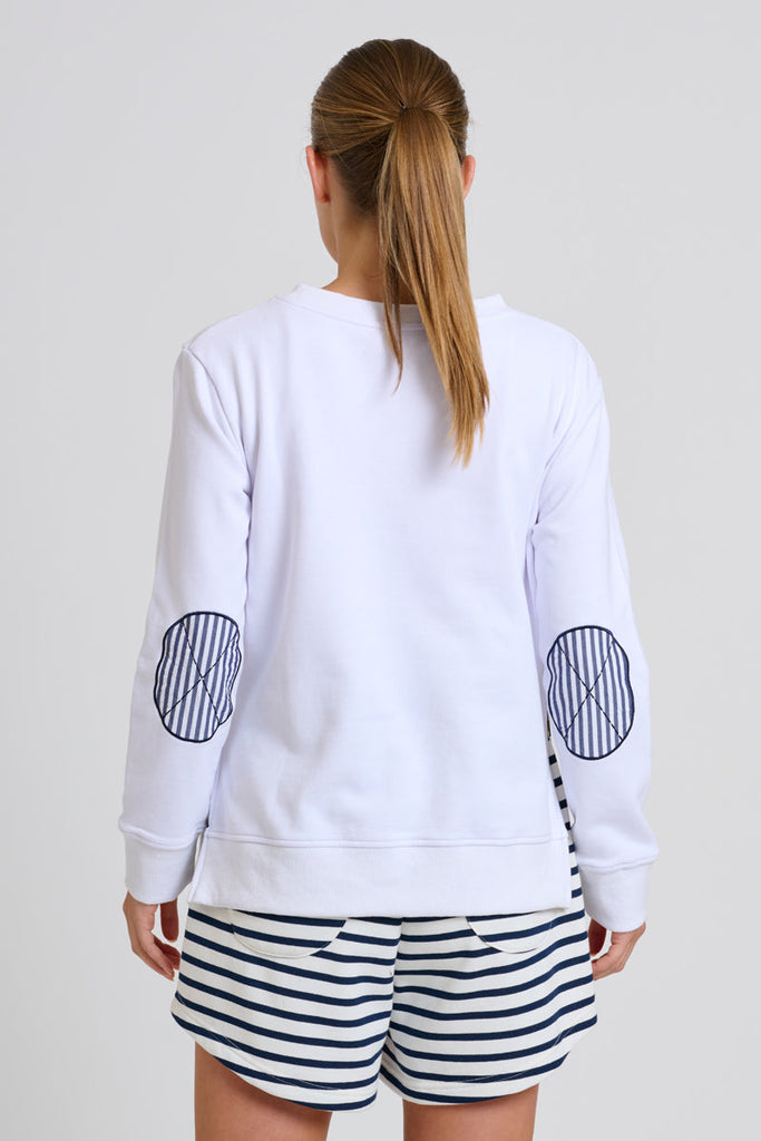EST Classic Zipside Sweatshirt Nautical - White/Navy