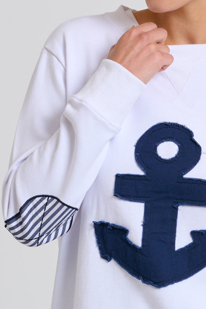 EST Classic Zipside Sweatshirt Nautical - White/Navy