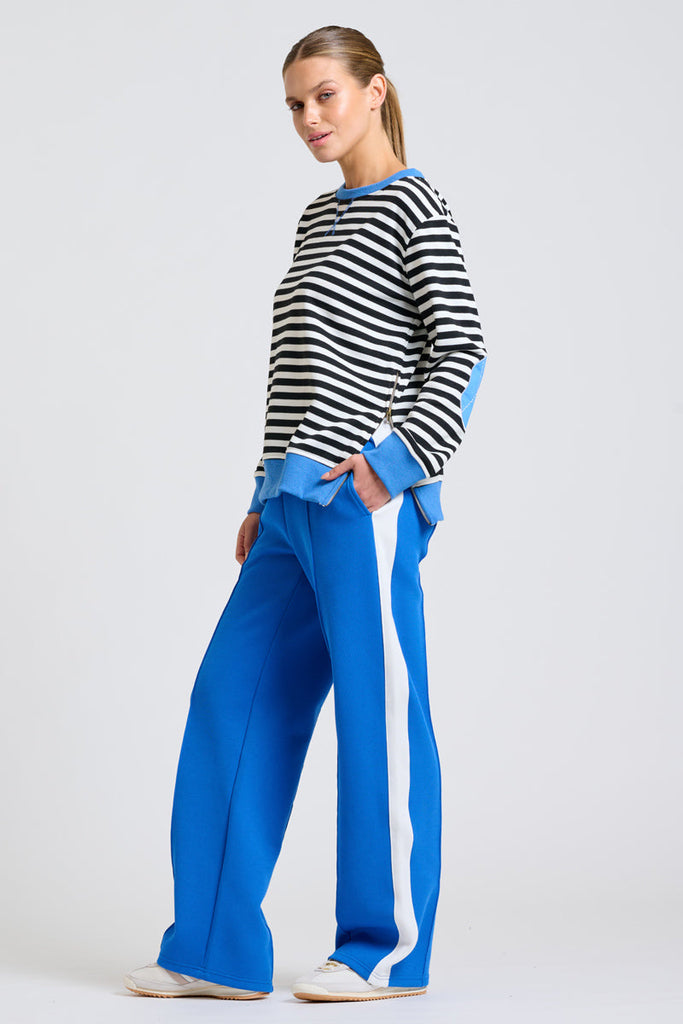 EST Classic Zipside Sweatshirt - Black / White