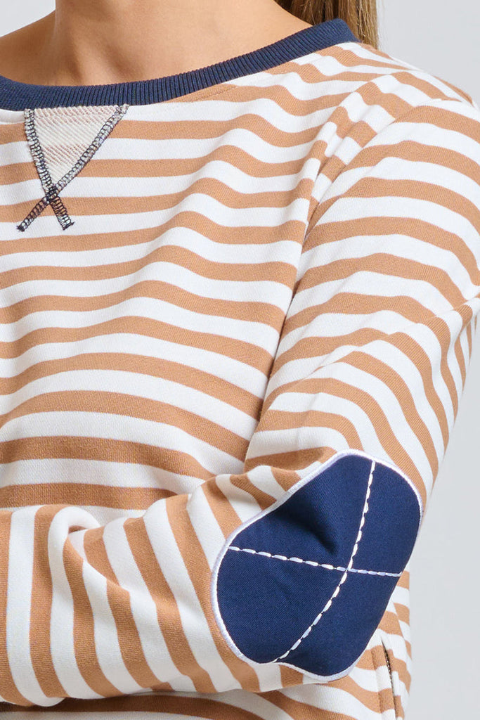 EST Classic Zipside Sweatshirt - Caramel / White