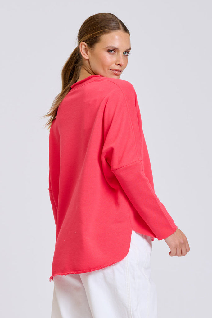 EST Raw V2 Neck Sweatshirt - Nantucket Red