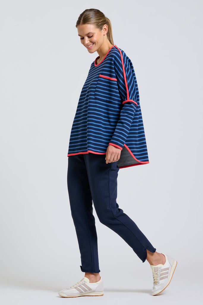 EST Ringer Sweatshirt - Blue Combo