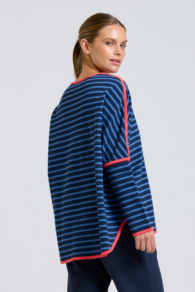 EST Ringer Sweatshirt - Blue Combo