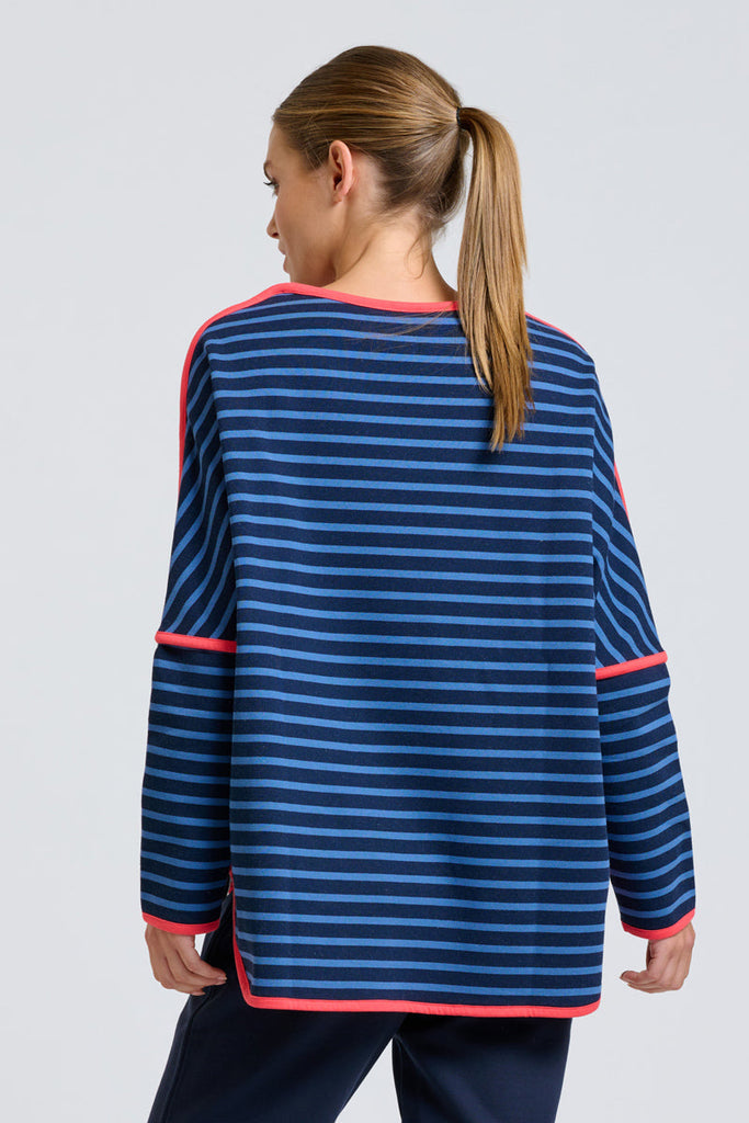 EST Ringer Sweatshirt - Blue Combo