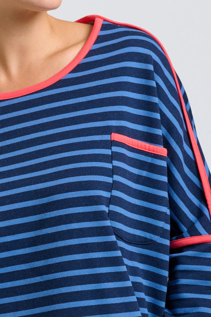 EST Ringer Sweatshirt - Blue Combo