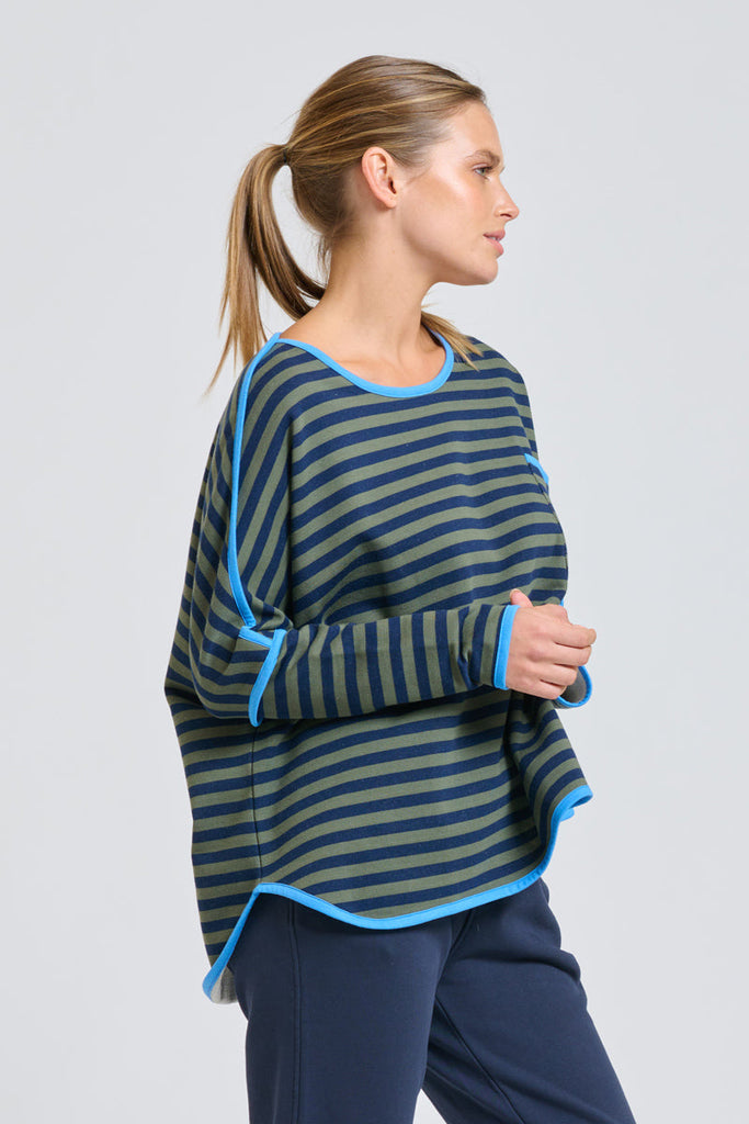 EST Ringer Sweatshirt - French Navy / Khaki