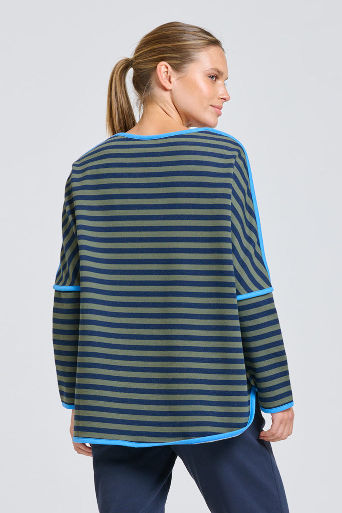 EST Ringer Sweatshirt - French Navy / Khaki