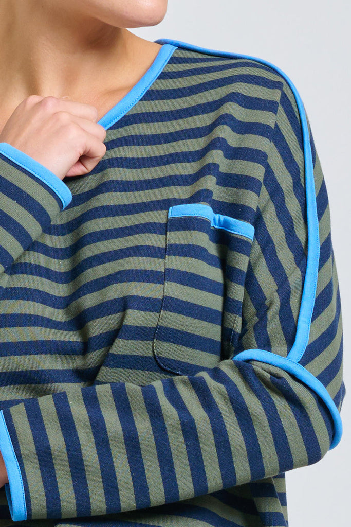 EST Ringer Sweatshirt - French Navy / Khaki