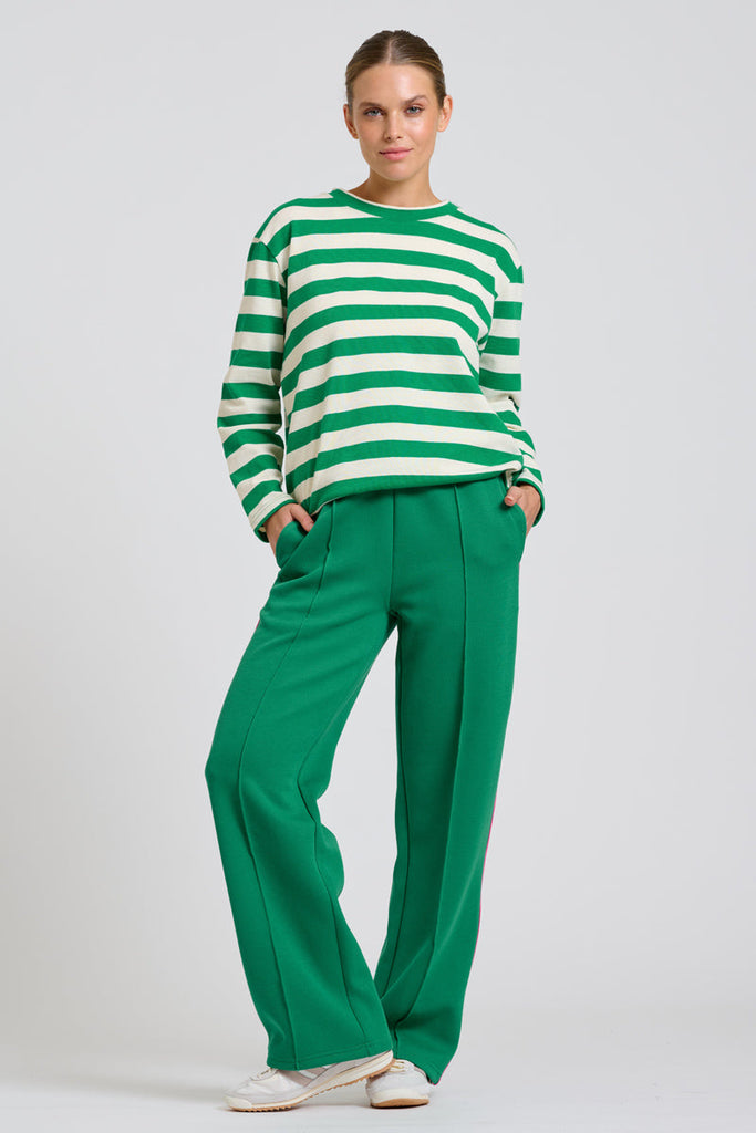 EST Scuba Trackpant - Green / Pink Stripe