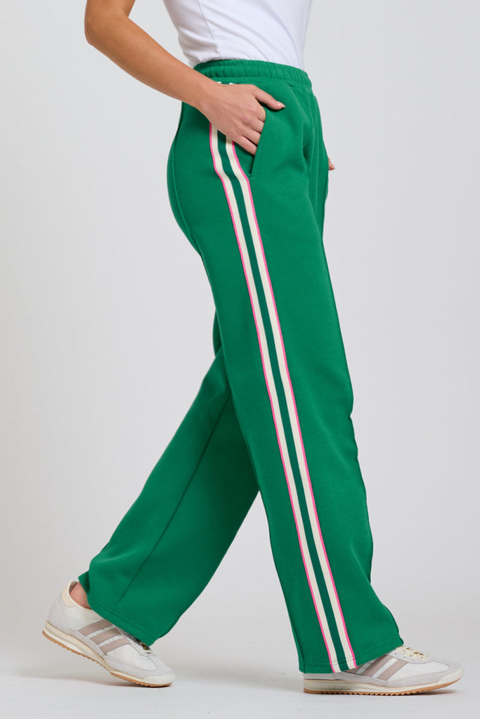 EST Scuba Trackpant - Green / Pink Stripe