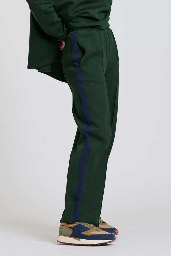 EST Scuba Trackpant - Racing Green With Navy Stripe