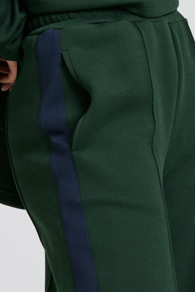 EST Scuba Trackpant - Racing Green With Navy Stripe