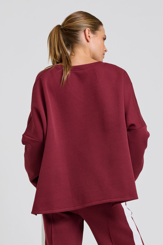 EST Scuba V Neck Sweatshirt - Plum