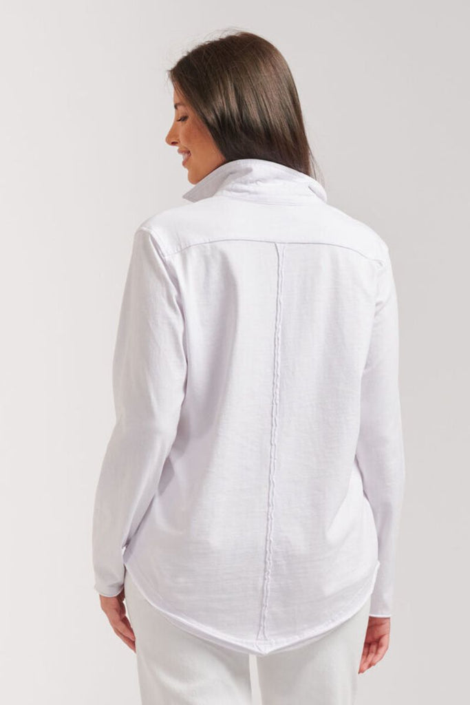Felicity Cotton Jersey Shirt - White