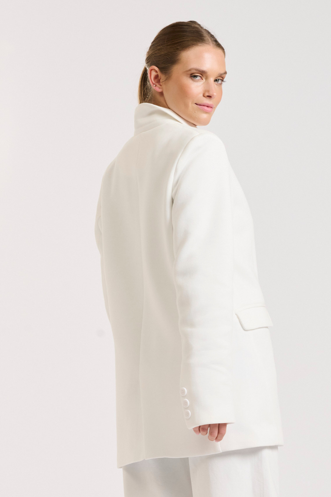 Iris Scuba Blazer - Club White